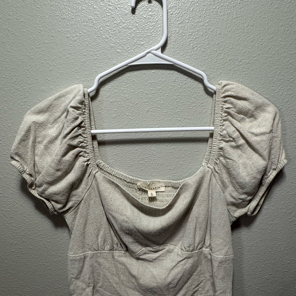 Elegant Cream Puff Sleeve Top